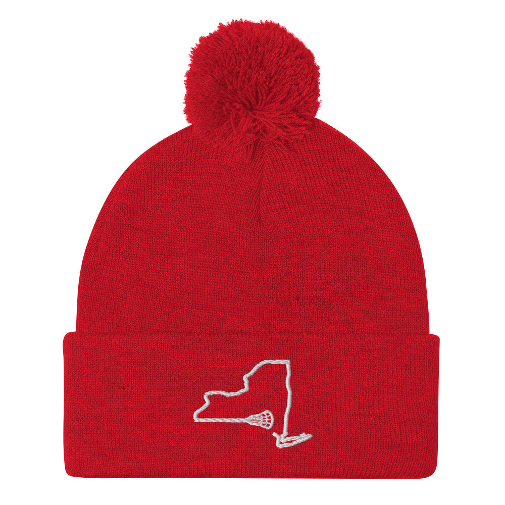 New York Lacrosse Pom-Pom Beanie