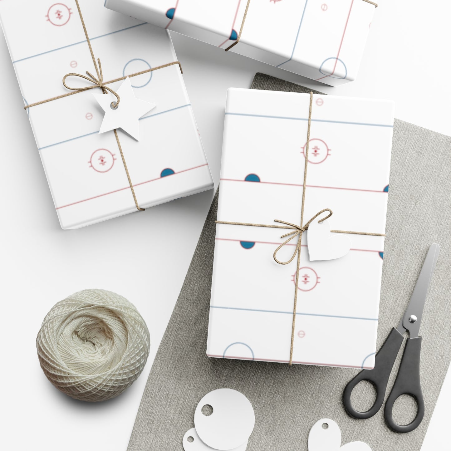 Hockey rink gift wrap