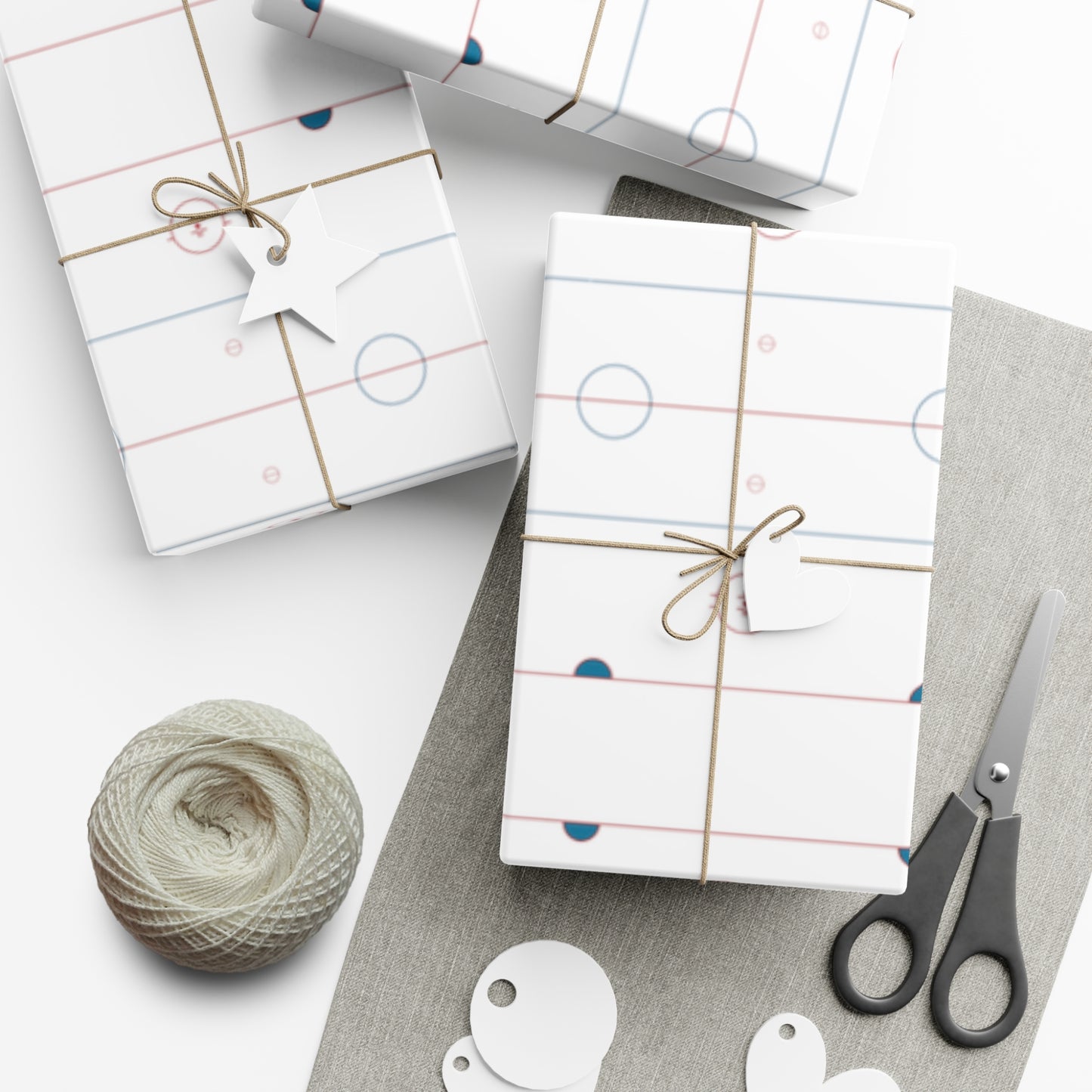 Hockey rink gift wrap