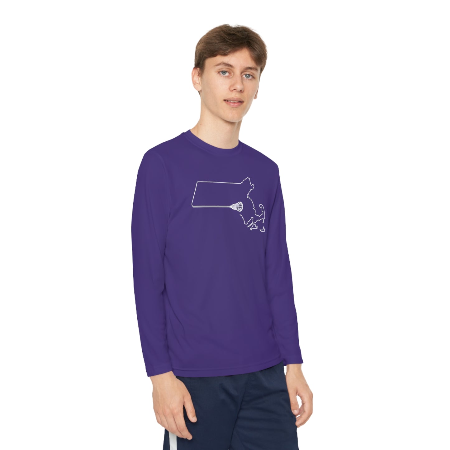 Massachusetts Lacrosse Performance Long-sleeved Tee (Youth)