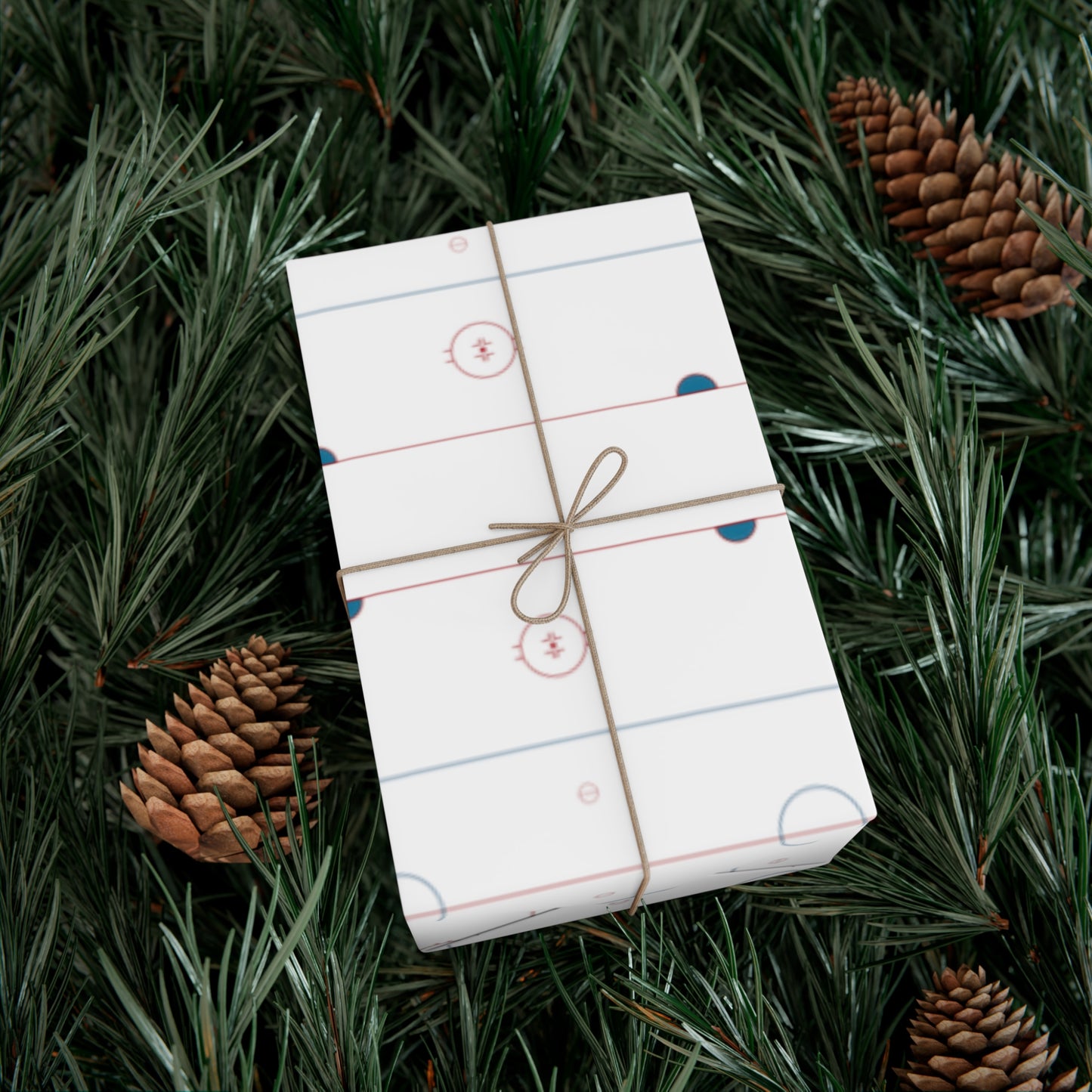 Hockey rink gift wrap