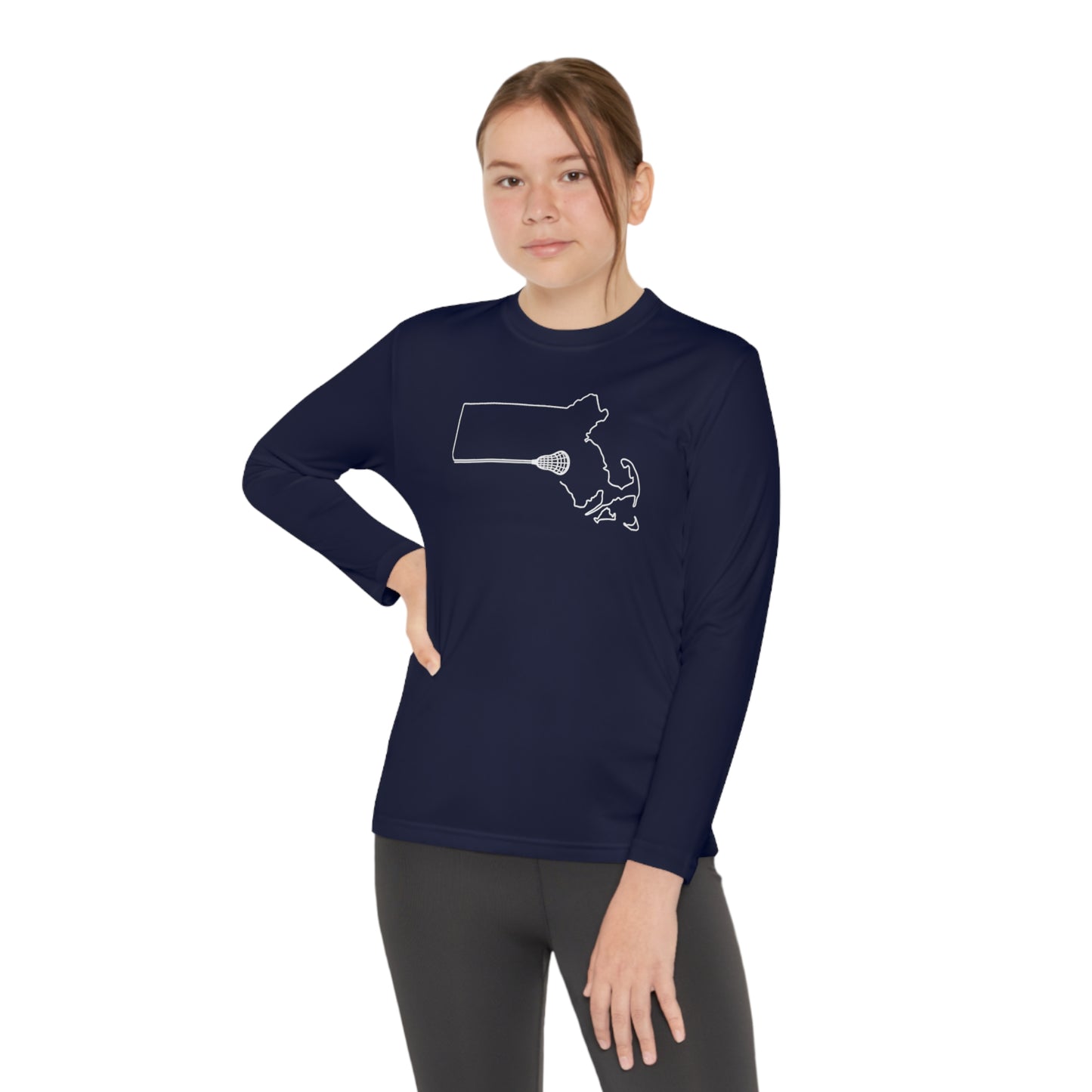 Massachusetts Lacrosse Performance Long-sleeved Tee (Youth)