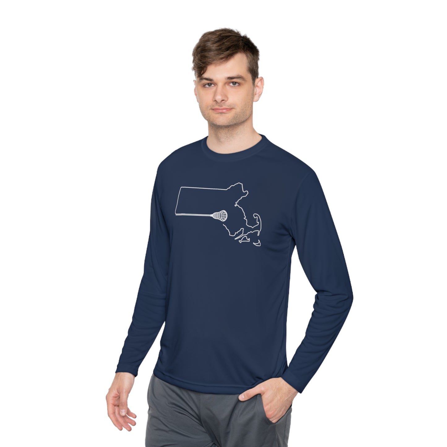 Massachusetts Lacrosse Long-sleeved UV Performance Tee (Unisex)