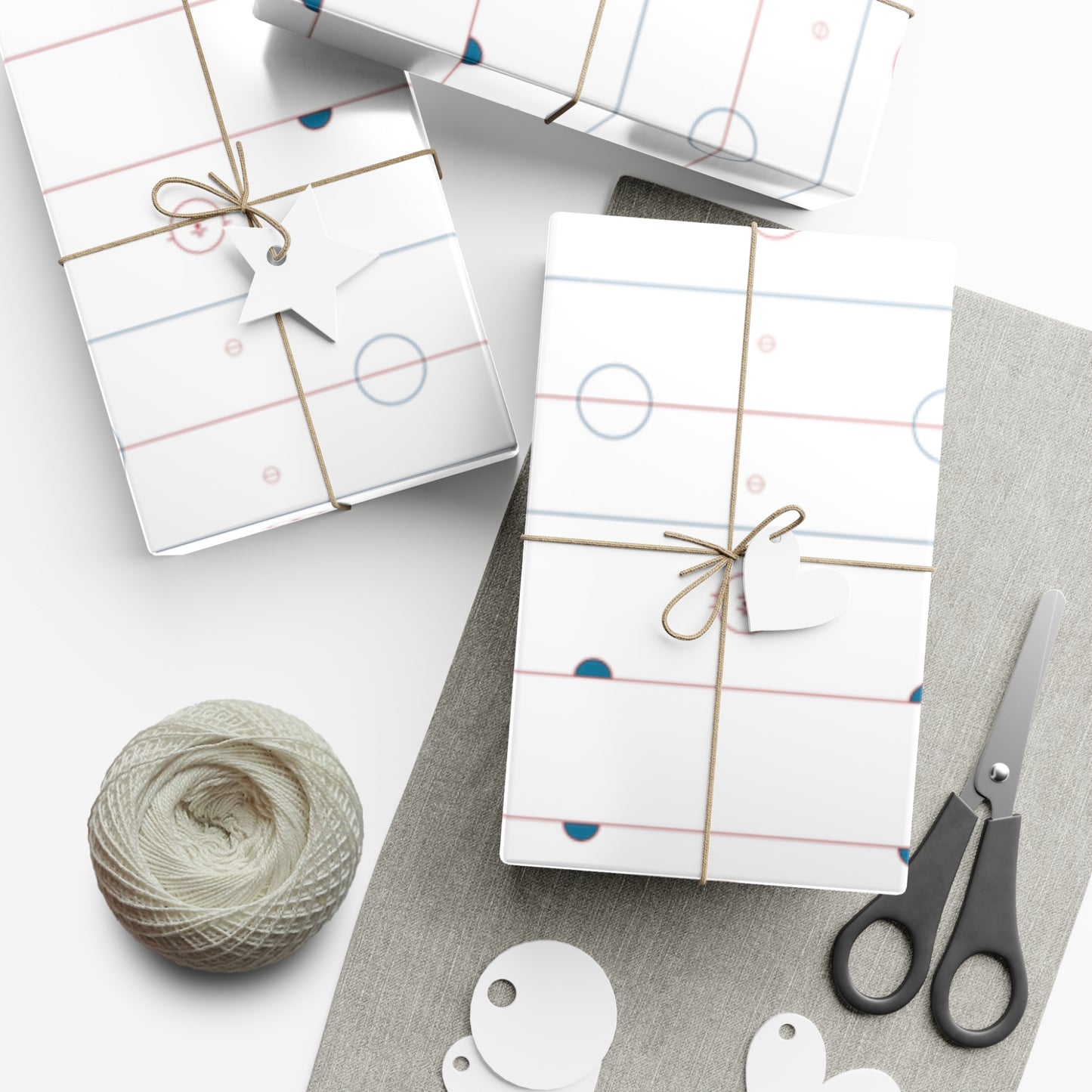 Hockey rink gift wrap