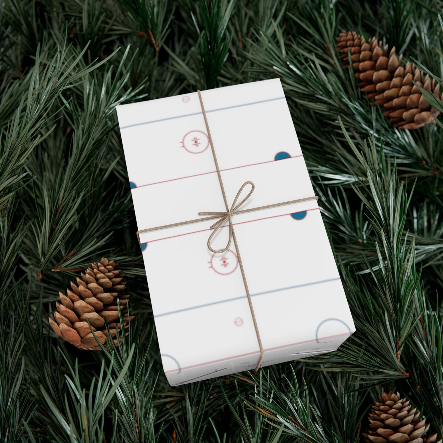 Hockey rink gift wrap