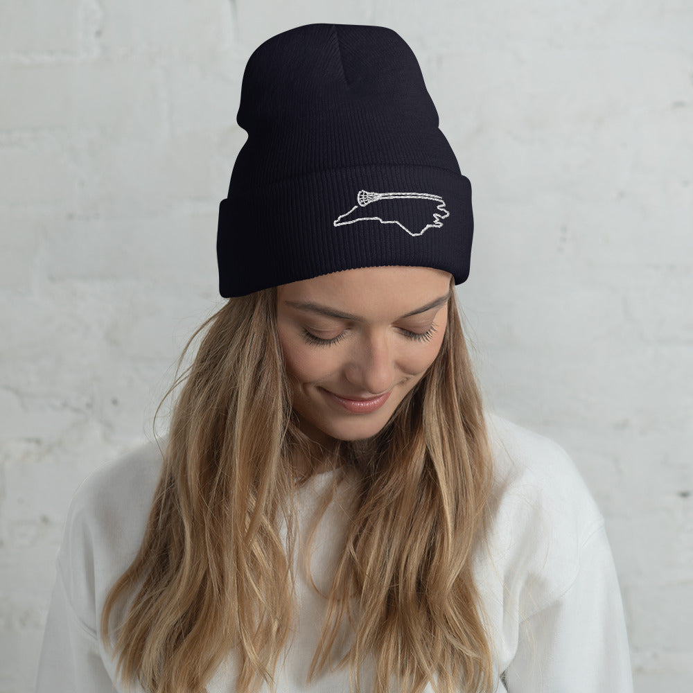 North Carolina Lacrosse Cuffed Beanie