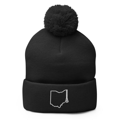 Ohio Lacrosse Pom-Pom Beanie