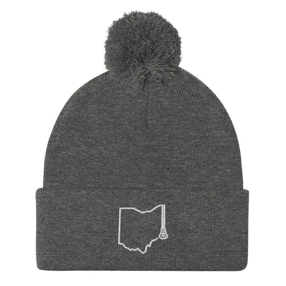 Ohio Lacrosse Pom-Pom Beanie