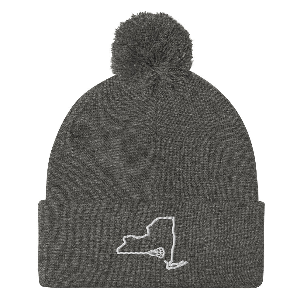 New York Lacrosse Pom-Pom Beanie