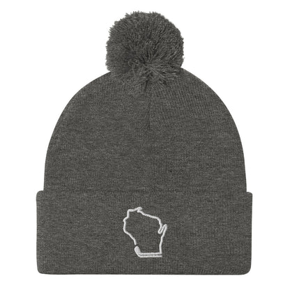 Wisconsin Hockey Pom-Pom Beanie