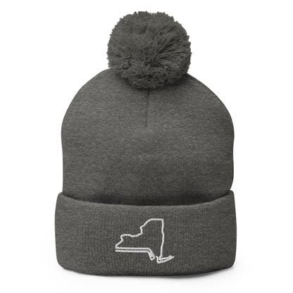 New York Hockey Pom-Pom Beanie