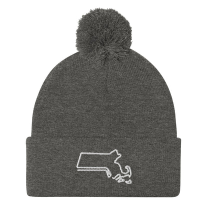 Massachusetts Hockey Pom-Pom Beanie