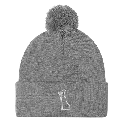 Delaware Lacrosse Pom-Pom Beanie