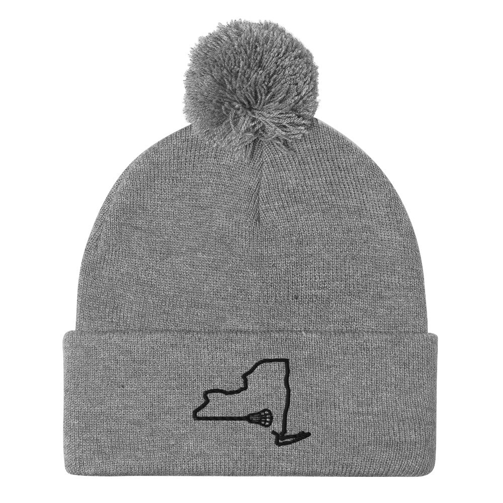 New York Lacrosse Pom-Pom Beanie