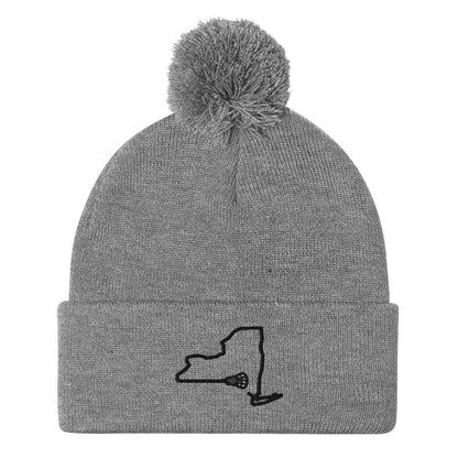 New York Lacrosse Pom-Pom Beanie