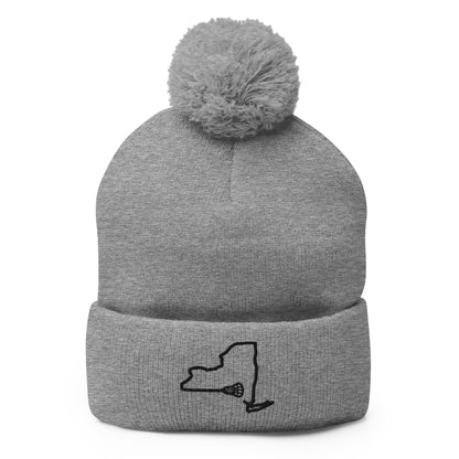 New York Lacrosse Pom-Pom Beanie