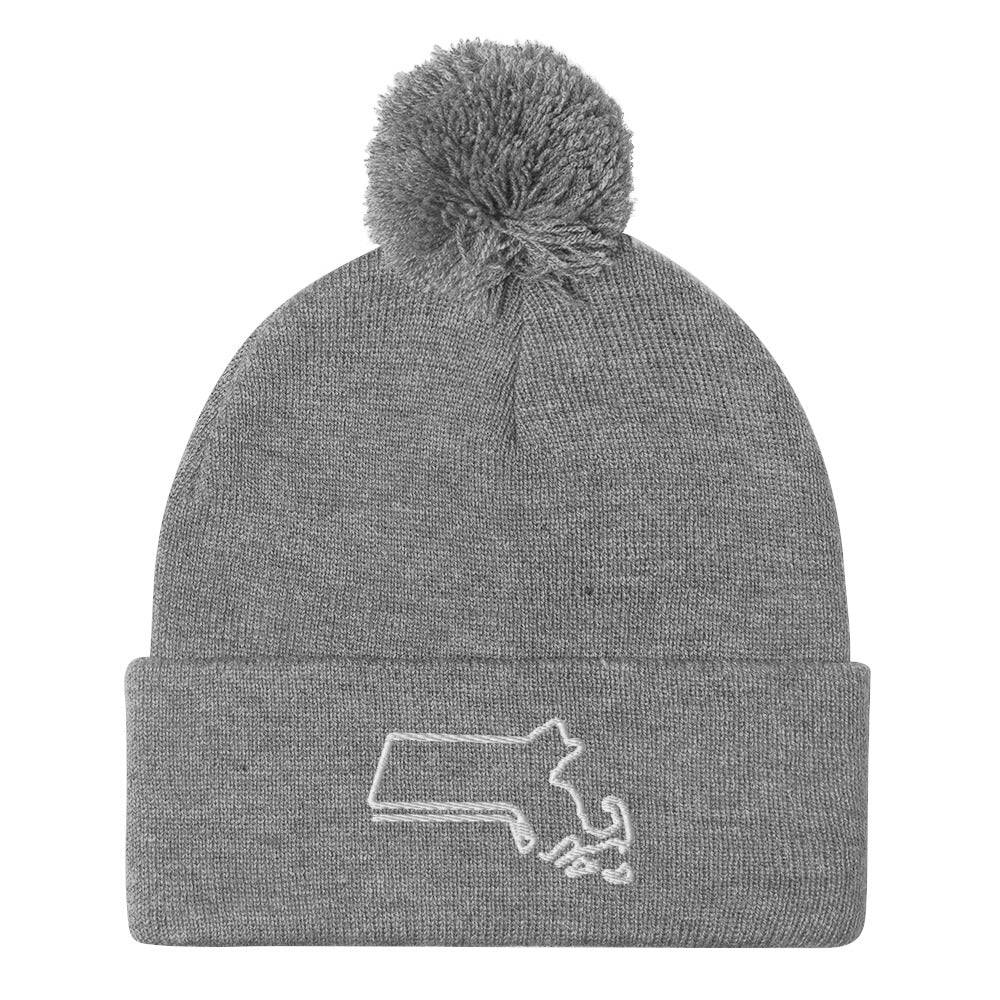 Massachusetts Hockey Pom-Pom Beanie