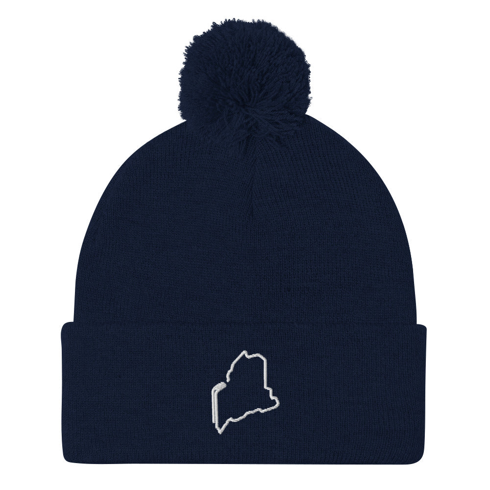 Maine Hockey Pom-Pom Beanie