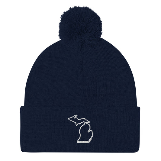 Michigan Hockey Pom-Pom Beanie