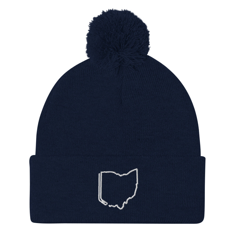 Ohio Hockey Pom-Pom Beanie