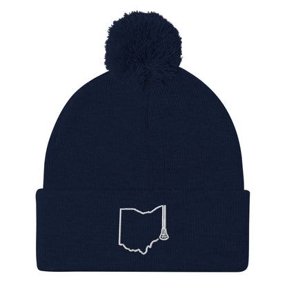 Ohio Lacrosse Pom-Pom Beanie