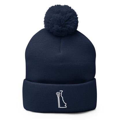 Delaware Lacrosse Pom-Pom Beanie