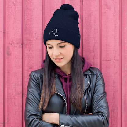 New York Lacrosse Pom-Pom Beanie