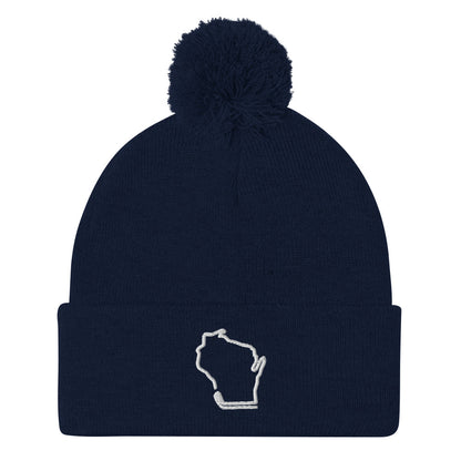 Wisconsin Hockey Pom-Pom Beanie