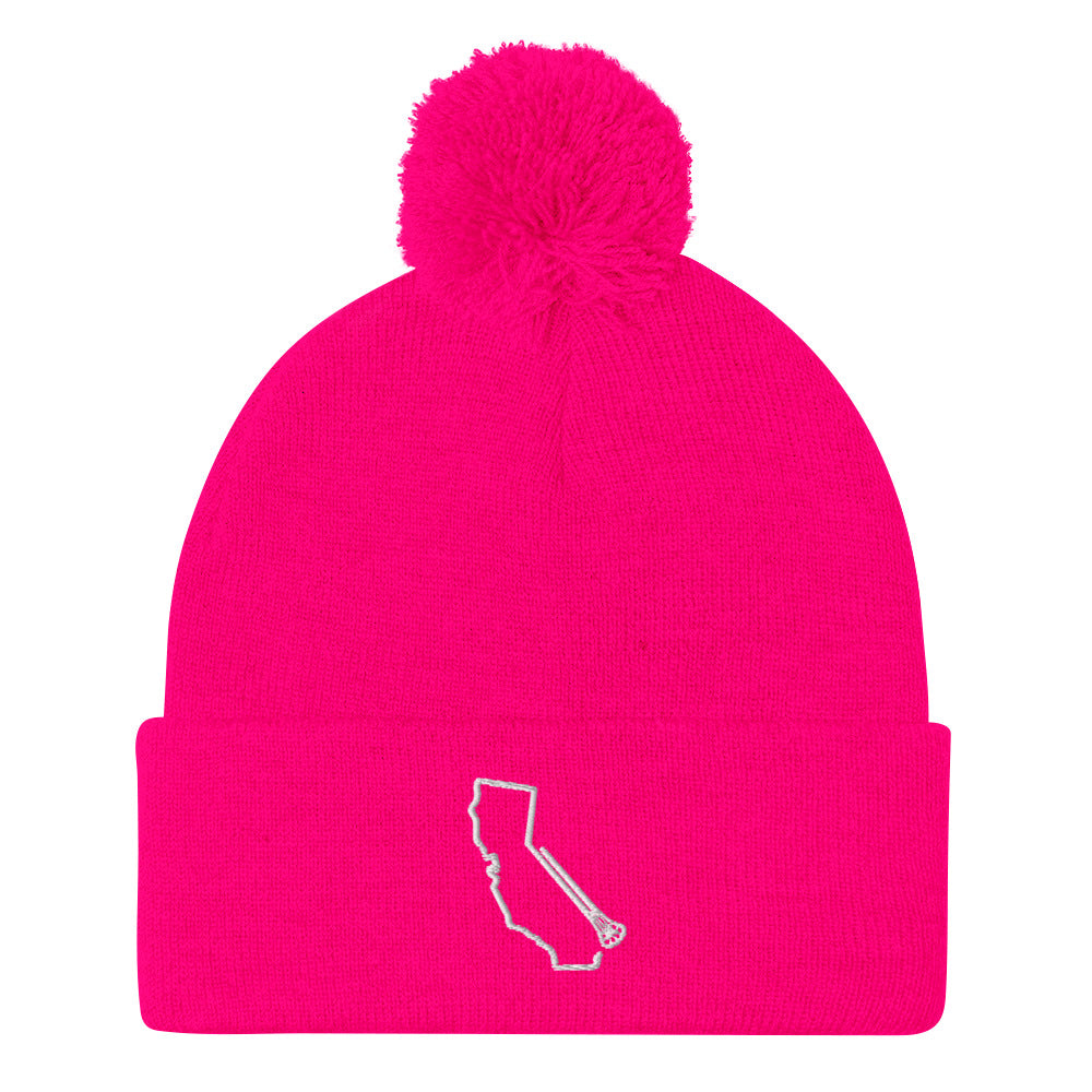 California Lacrosse Pom-Pom Beanie