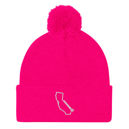 California Lacrosse Pom-Pom Beanie