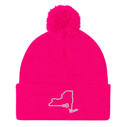 New York Lacrosse Pom-Pom Beanie