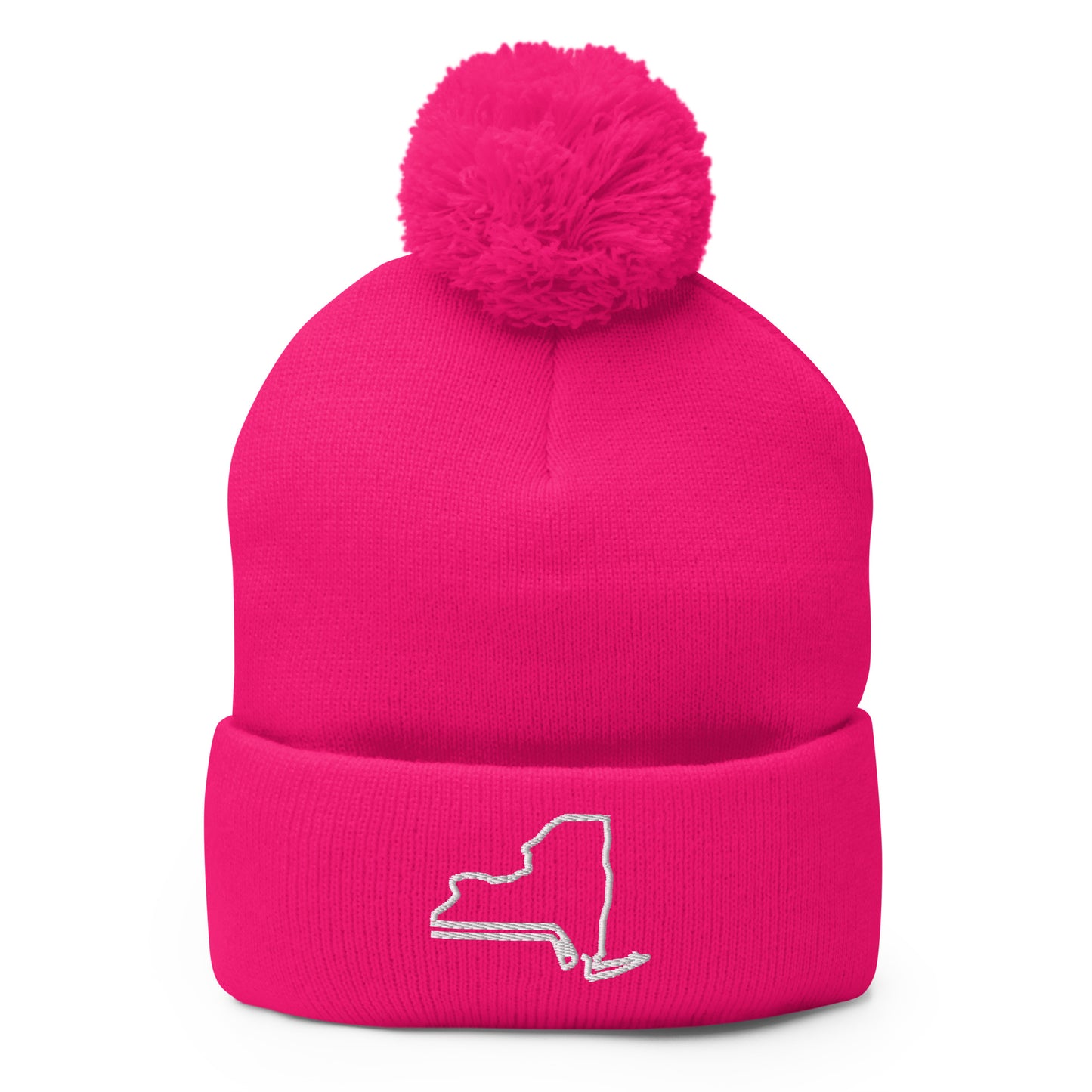 New York Hockey Pom-Pom Beanie