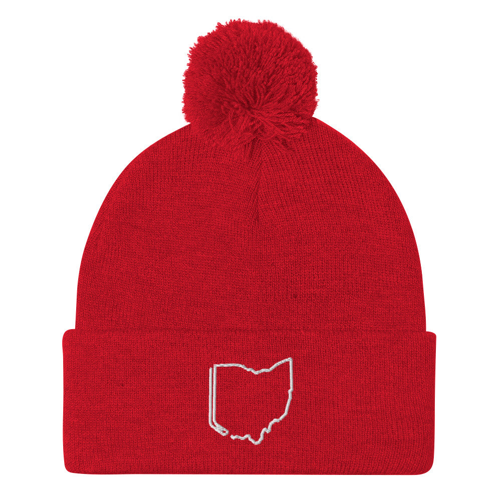 Ohio Hockey Pom-Pom Beanie