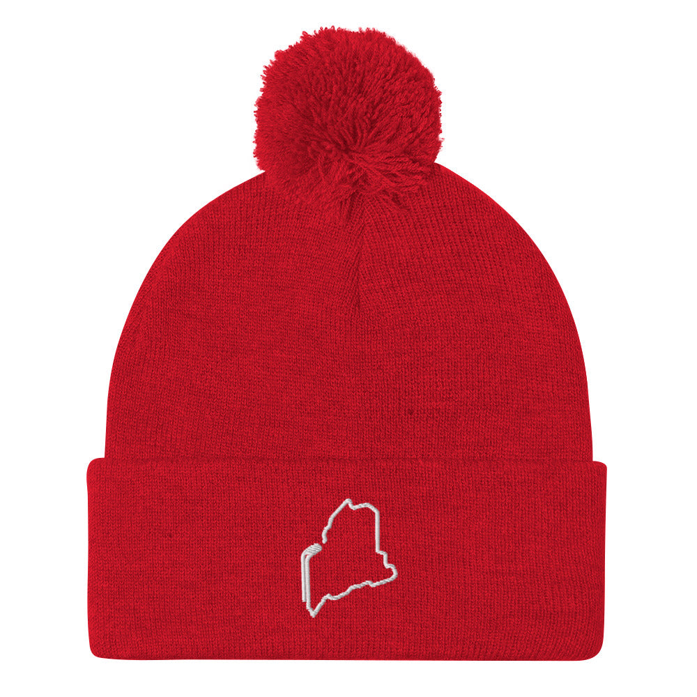 Maine Hockey Pom-Pom Beanie