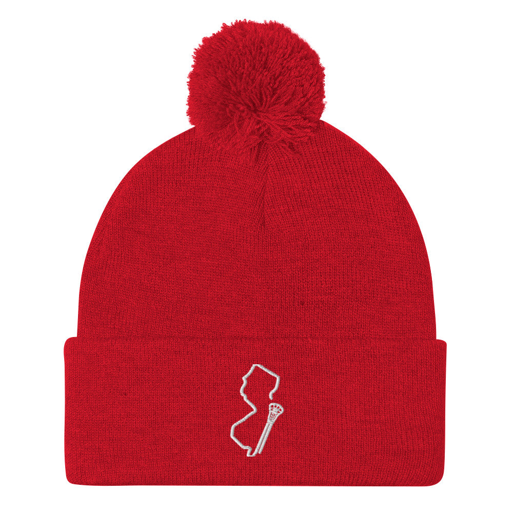 New Jersey Lacrosse Pom-Pom Beanie