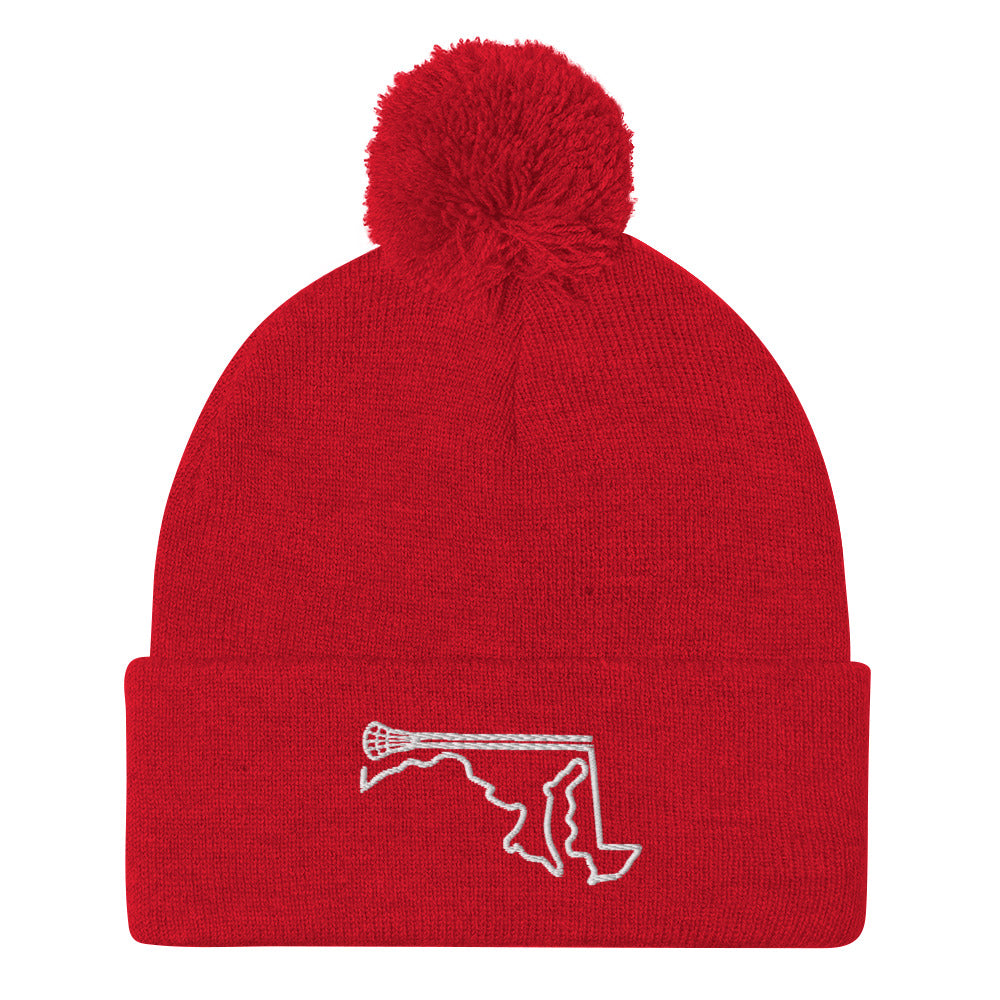 Maryland Lacrosse Pom-Pom Beanie