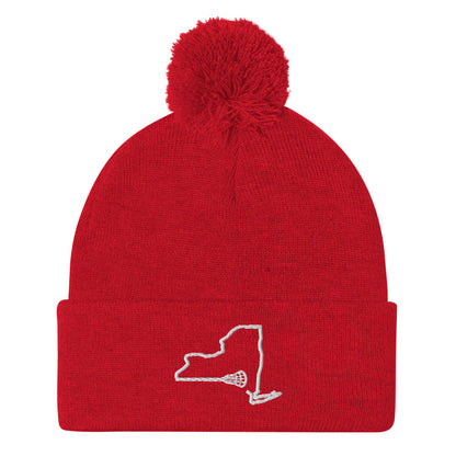 New York Lacrosse Pom-Pom Beanie