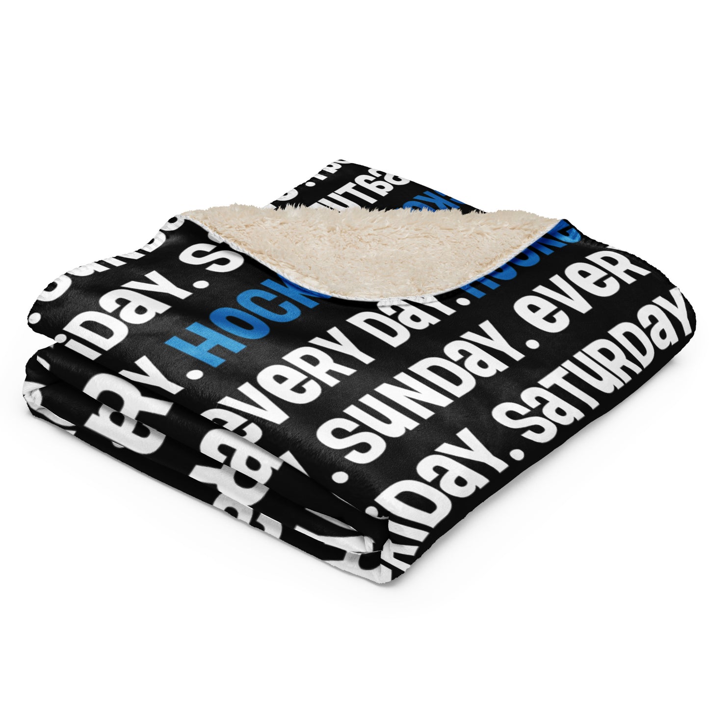 Always Hockey Sherpa Blanket (black)