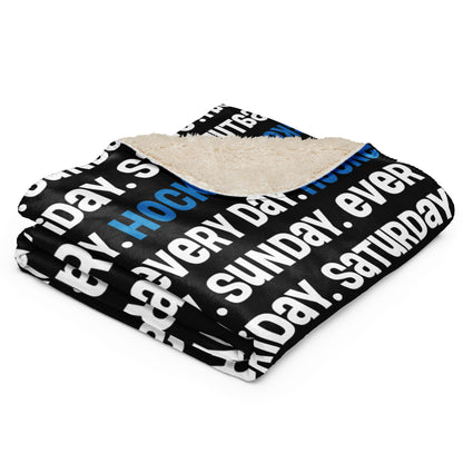 Always Hockey Sherpa Blanket (black)