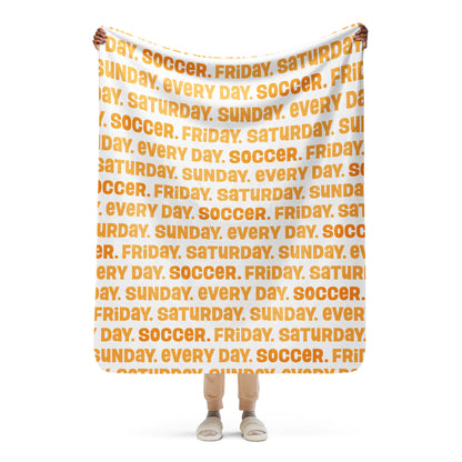 Always Soccer Sherpa blanket (white)