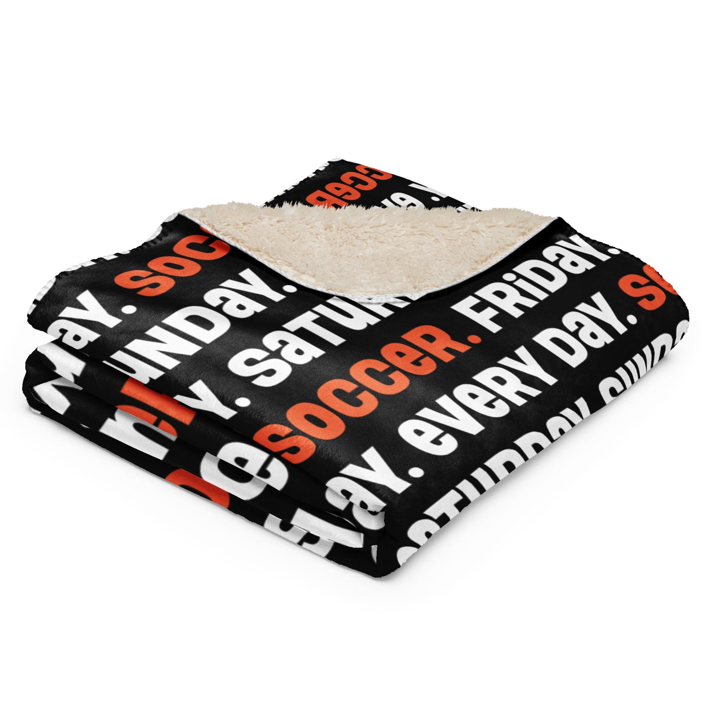 Always Soccer Sherpa blanket (black)