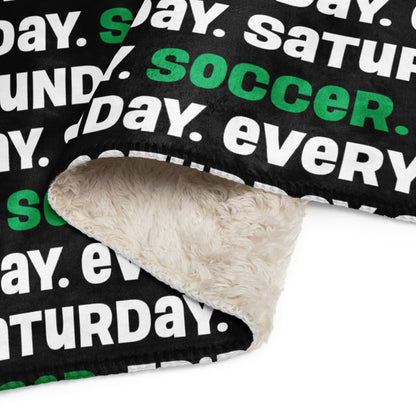 Always Soccer Sherpa blanket (black)