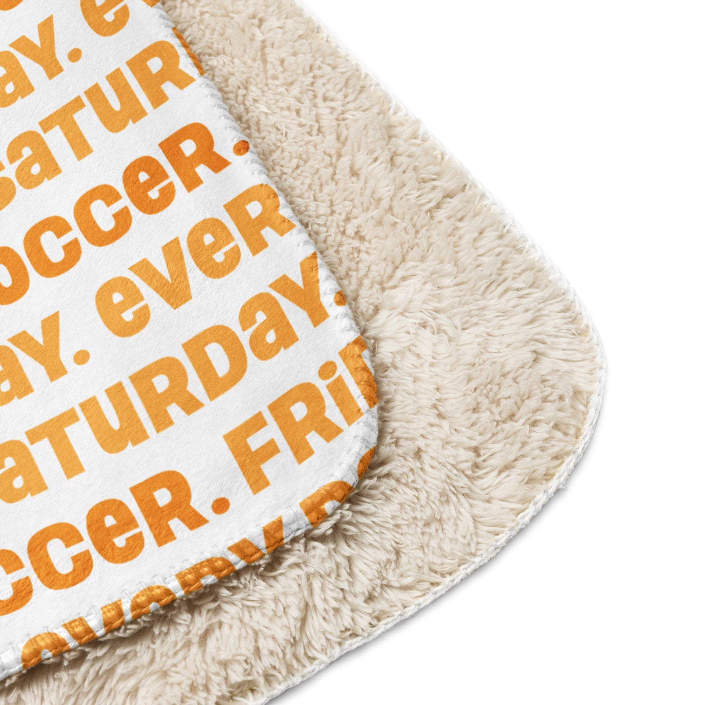 Always Soccer Sherpa blanket (white)