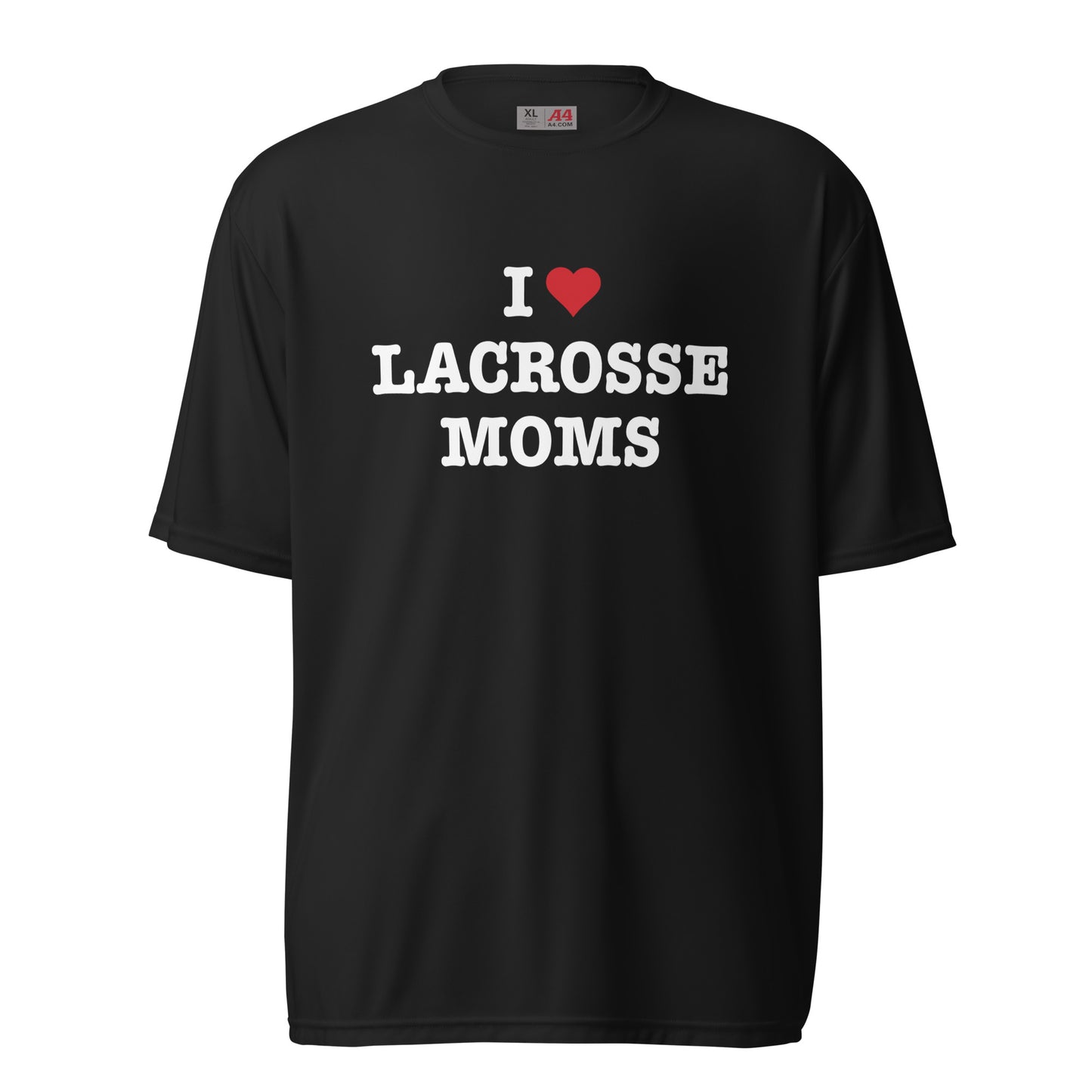 I Heart Lacrosse Moms Performance Tee