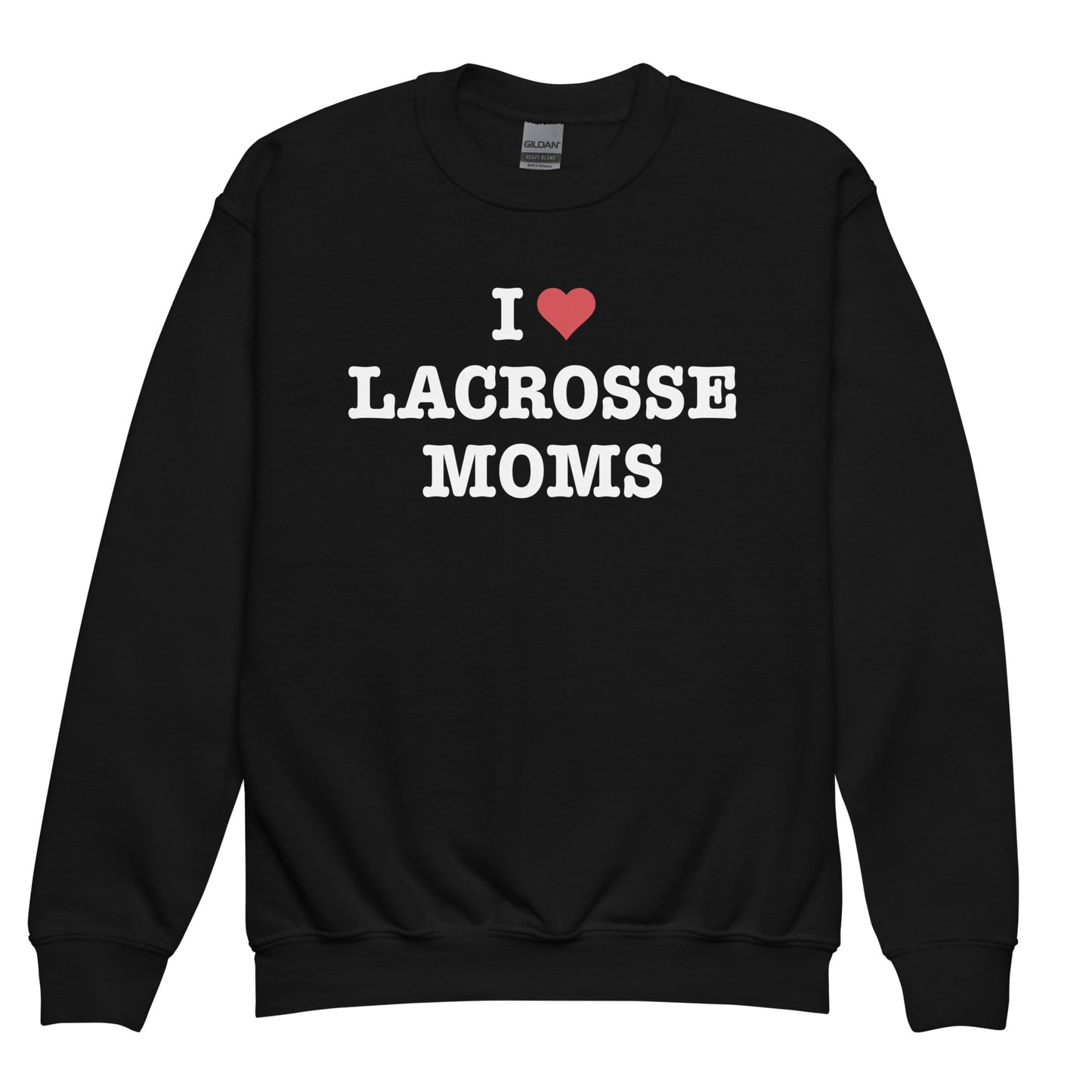 I Heart Lacrosse Moms Sweatshirt (Youth)