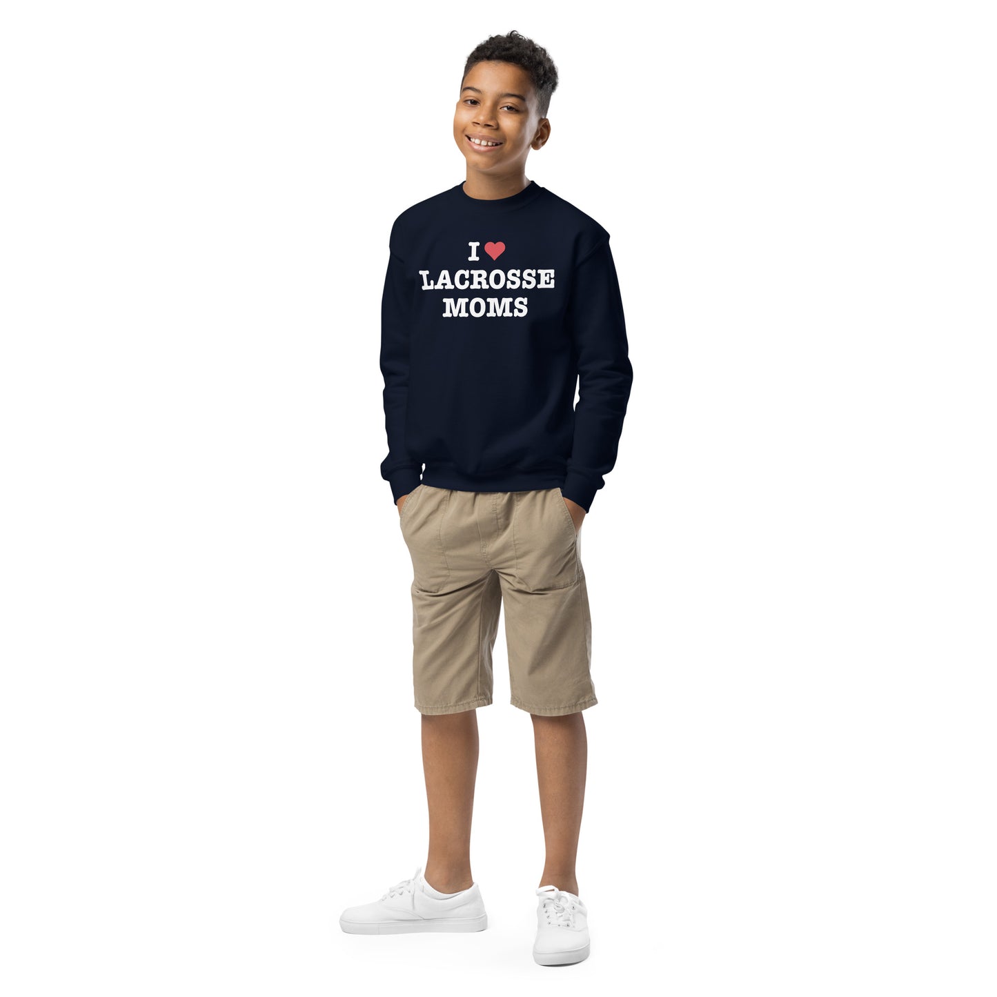 I Heart Lacrosse Moms Sweatshirt (Youth)