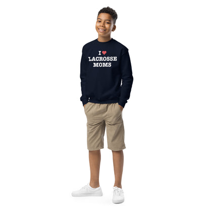 I Heart Lacrosse Moms Sweatshirt (Youth)