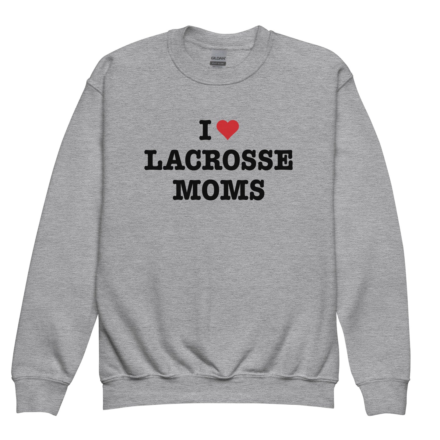 I Heart Lacrosse Moms Sweatshirt (Youth)